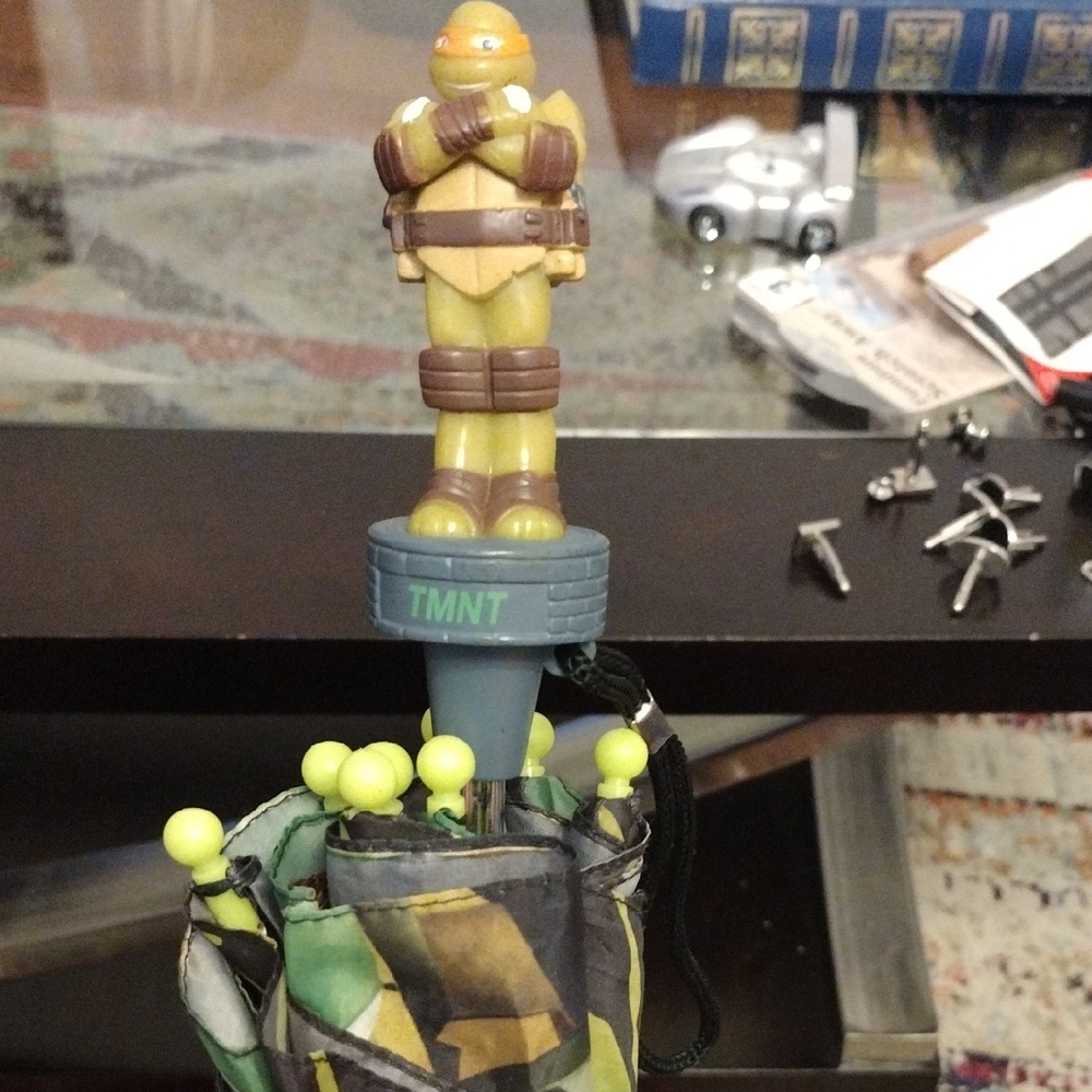 Kids Yellow Michelangelo Umbrella Topper Accessory